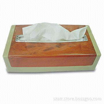Peach Timber Tissue Box with 13.7kg Net Weight